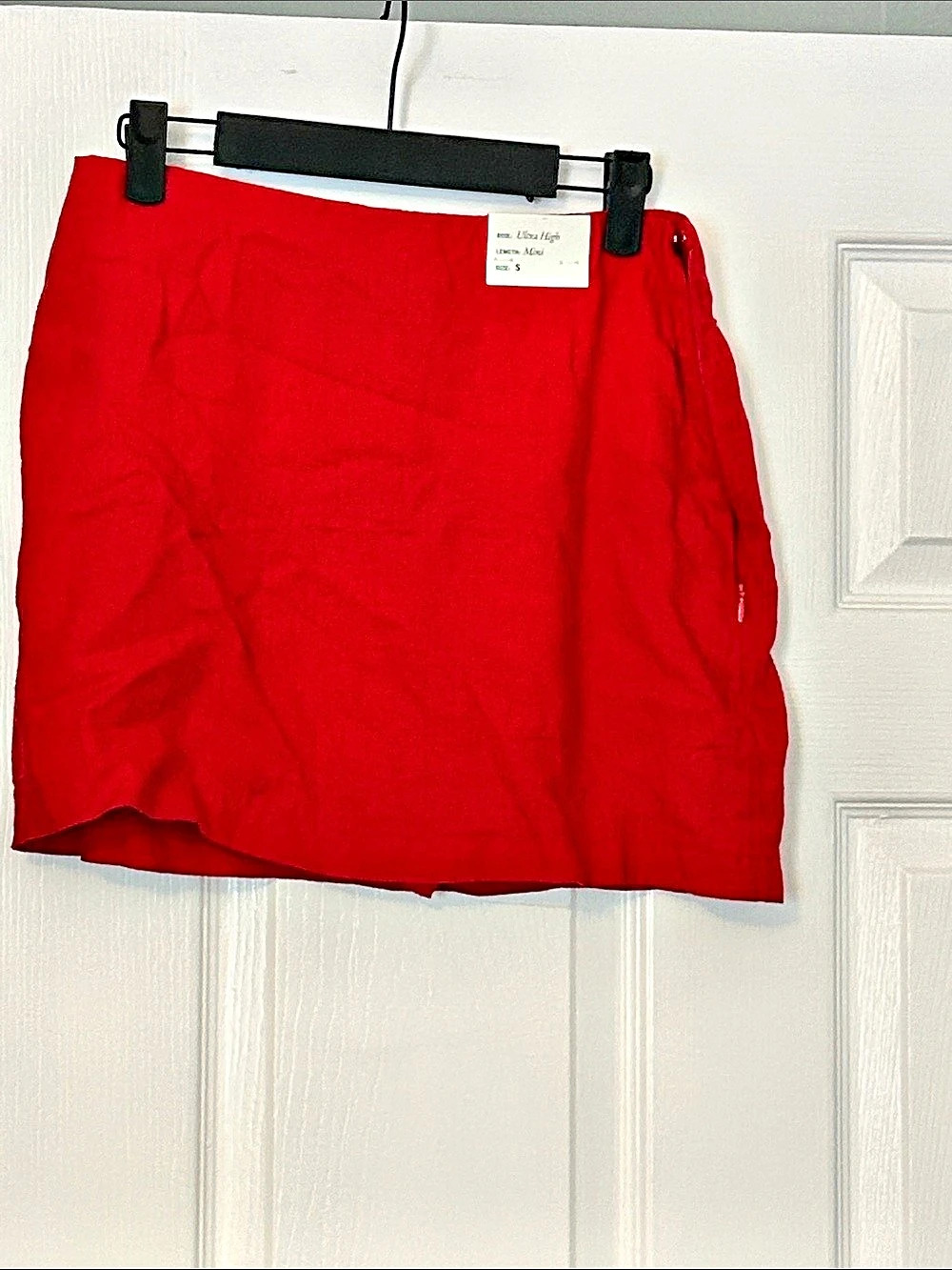 Abercrombie High-Rise Mini Skort Red Small